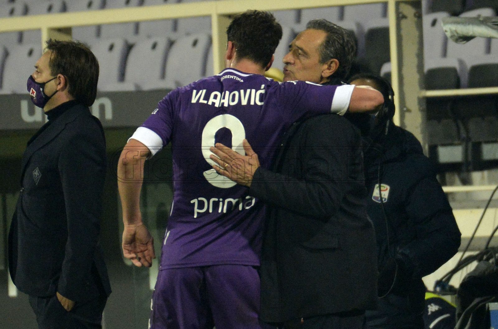 Vlahovic e Prandelli ai tempi della Fiorentina