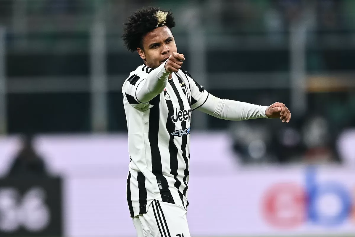 Weston McKennie festeggia il gol con la maglia della Juventus