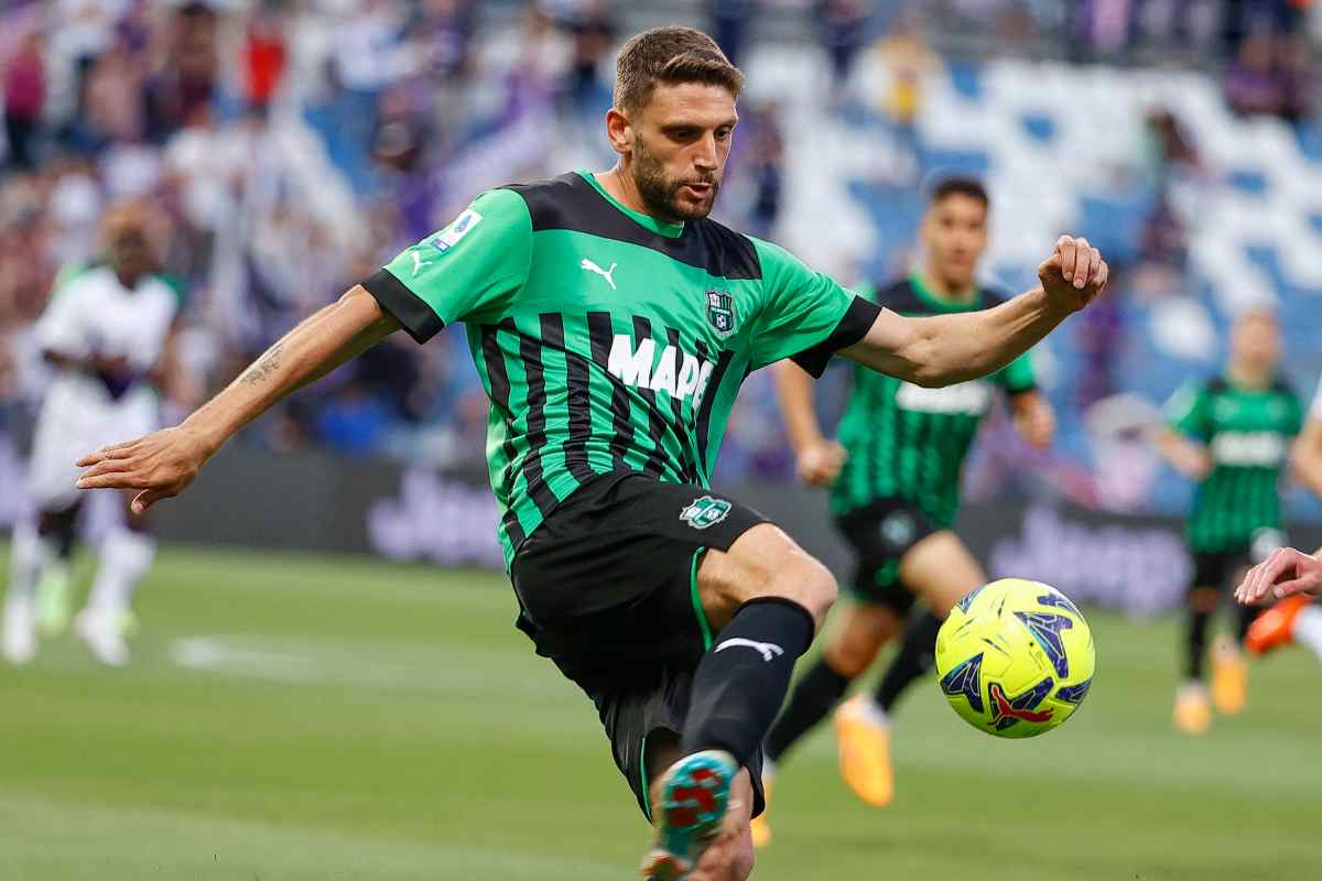 Domenico Berardi con la maglia del Sassuolo